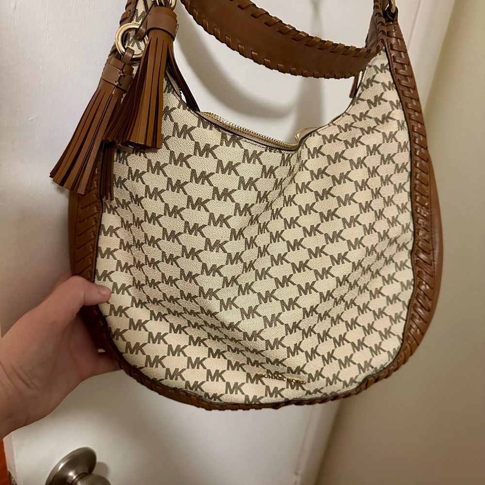 Michael Kors Tan Leather Medium Hobo Bag